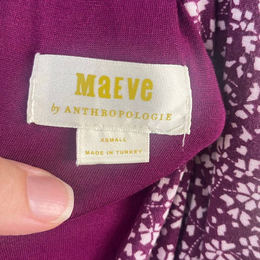 Anthropologie Maeve Claremont Jumpsuit Purple Floral Size XS - Picture 12 of 13
